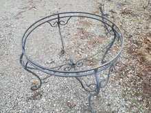 Heavy Iron Table with Umbrella Ring on Table & 4 Chairs