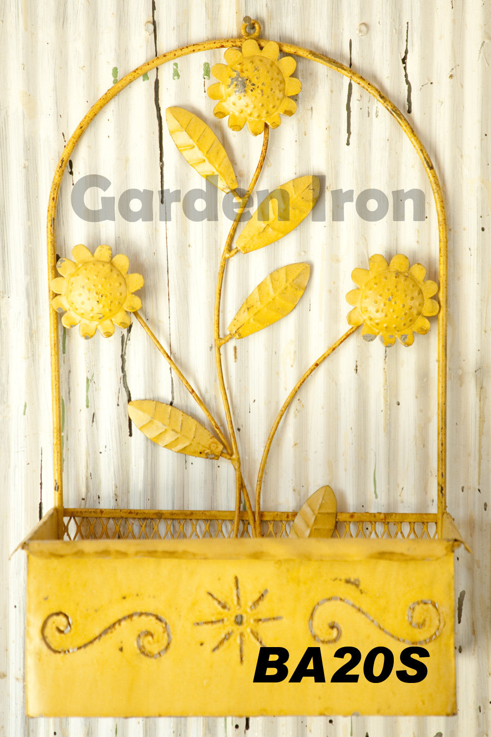 3 Sunflower Square Wall Basket