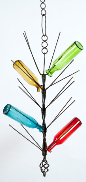 Hanging Bottle Tree with Chain As Shown
