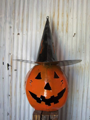 Hanging Pumpkin Witch