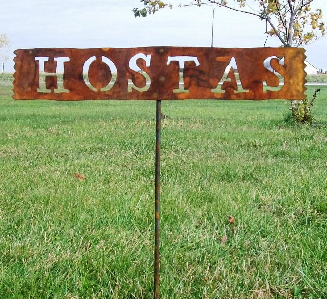 Hostas Sign measures 25