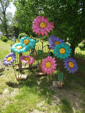 Triple Flowers Colorful