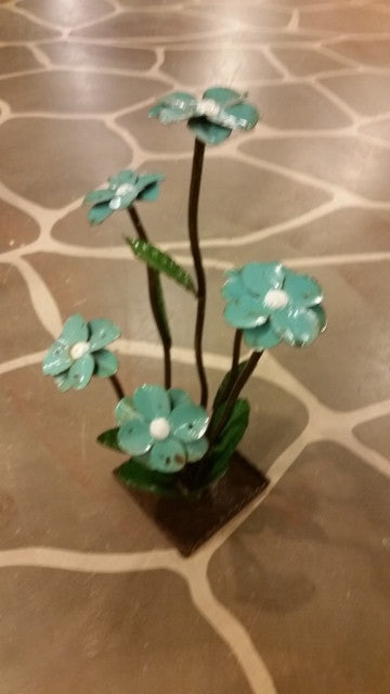 Lg Blue Daisy Flowers