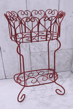 Wrought Iron 29" Helen Heart Oval Plant Stand Rustic Style