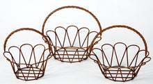SET OF 3 ROUND BASKETS WITH ROPE HANDLE