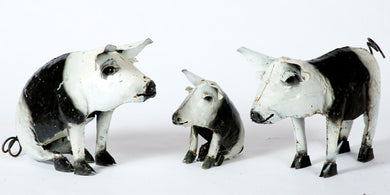 Set of 3 Black & White Pig
9