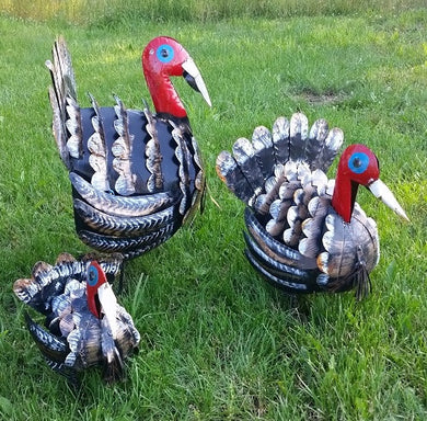Set of 3 Colorful Turkeys
