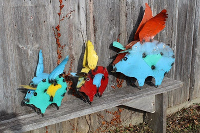 Set of 3 Flying Pigs Flat Style