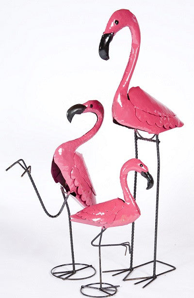 Set of 3 Marching Flamingos