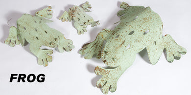 Set of 3 Metal Frogs
8