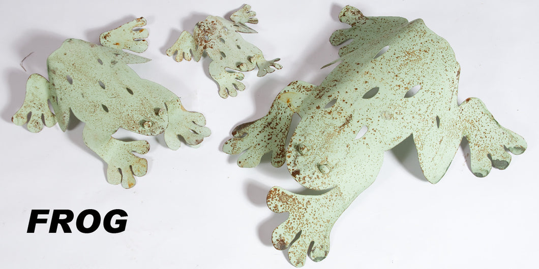 Set of 3 Metal Frogs
8