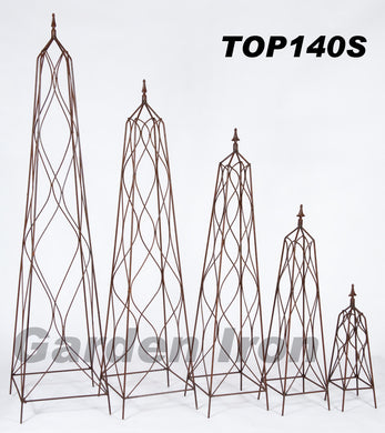 Set of 6 Solid Steel Topiaries
21