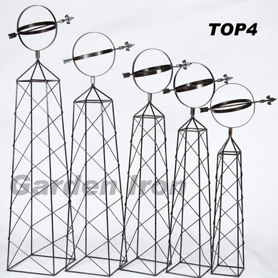 Solid Steel Set of 5 Sundial Topiaries
57