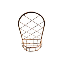 Wrought Iron Jasmine Simple X Pattern Rounded Wall Basket 34" tall