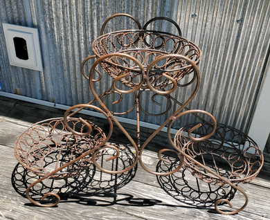 Heavy 3 Tier French Wire Basket Plant Stand