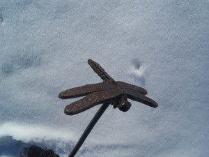 CAST IRON DRAGONFLY ON STAKE