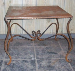 SIDE TABLE 2FT X 2FT WITH TIN TOP